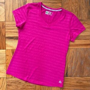 RBX Fuchsia V-Neck Short Sleeve Performance Tee